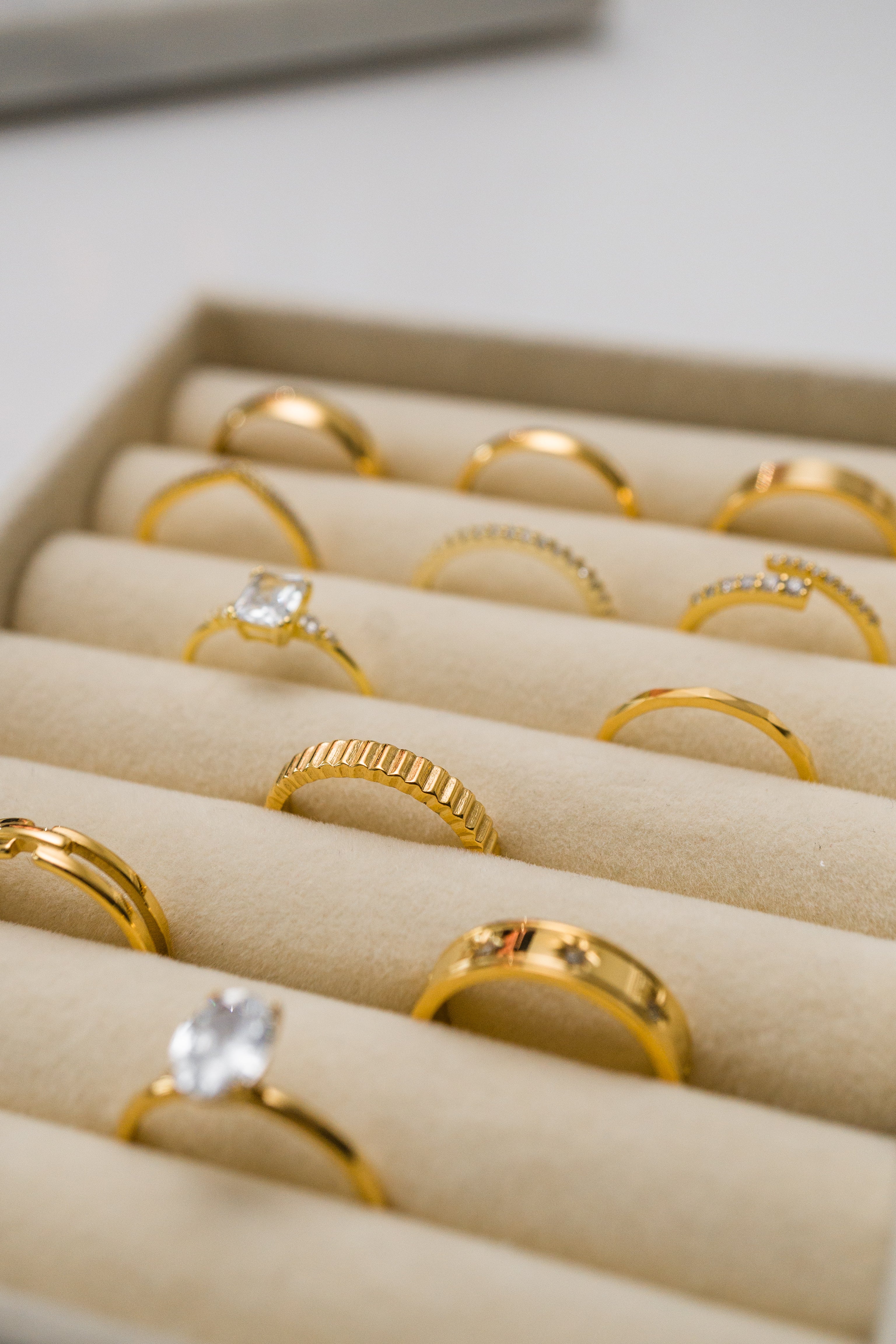 Bague Anneau doré mate